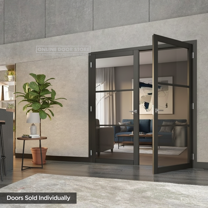 Deanta Camden Pre-Finished Black Tinted Internal Glazed Door