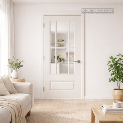 Deanta Canterbury White Primed Bevelled Internal Glazed Door