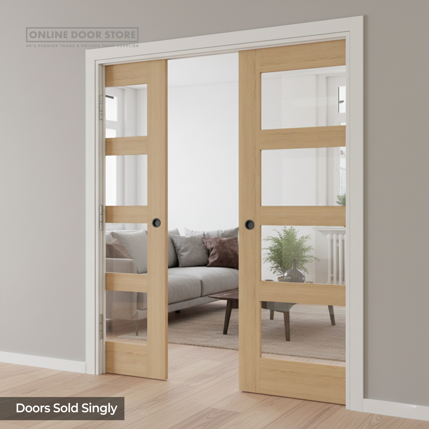 Deanta Coventry Prefinished Oak Internal Glazed Door
