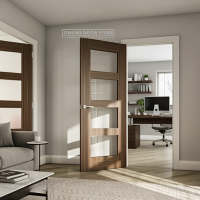 Deanta Coventry Prefinished Walnut Internal Glazed Door