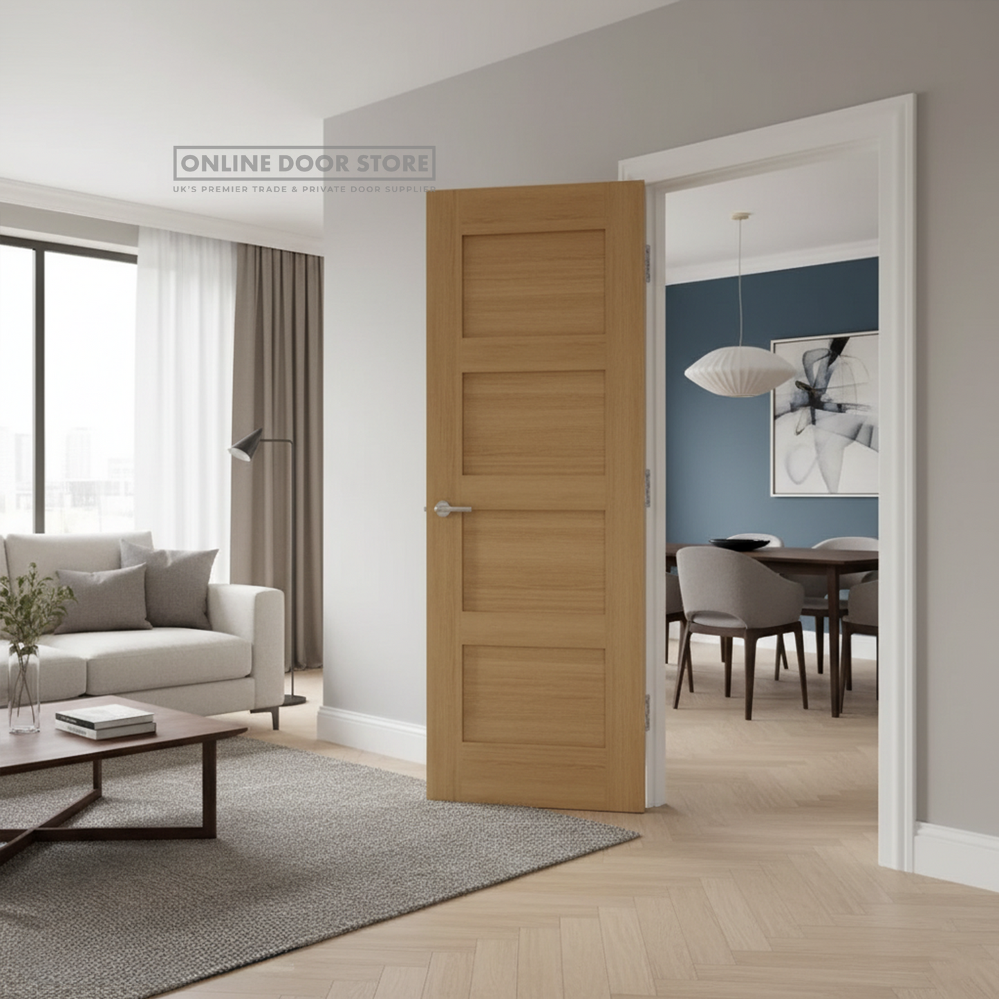 Deanta Coventry Unfinished Oak Internal Door