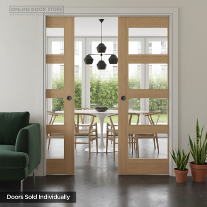 Deanta Coventry Unfinished Oak Frosted Internal Glazed Door