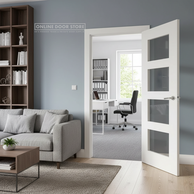 Deanta Coventry White Primed Internal Glazed Door