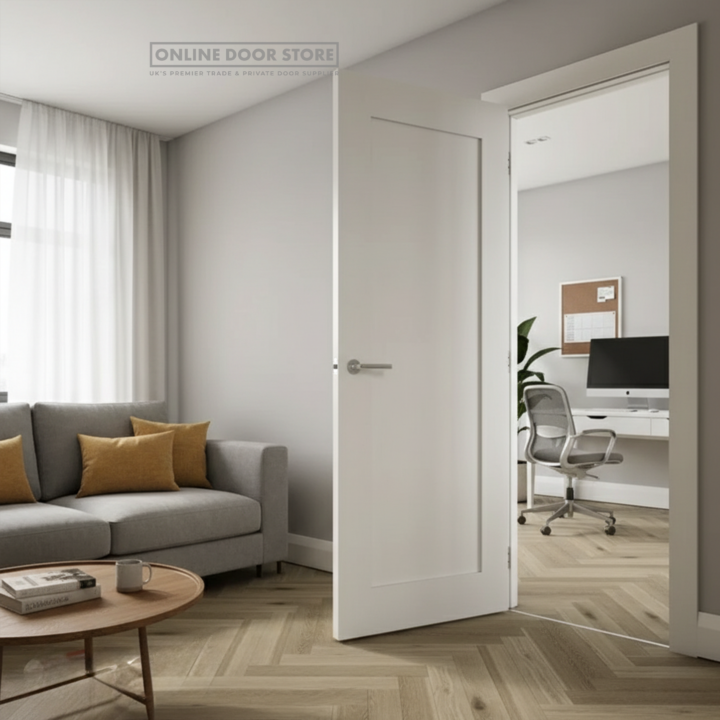 Deanta Denver White Primed Internal Door