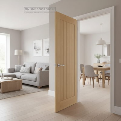 Deanta Ely Prefinished Oak FD30 Fire Door