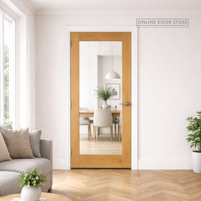 Deanta Ely Prefinished Oak Internal Glazed Door (1L Full)