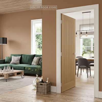 Deanta Ely Unfinished Oak FD30 Fire Door