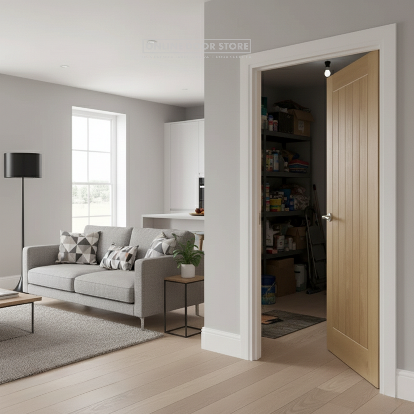 Deanta Ely Unfinished Oak Internal Door