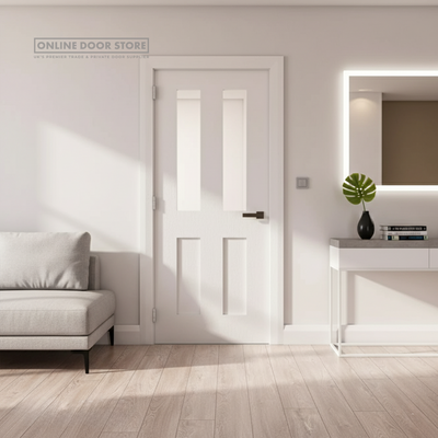 Deanta Eton White Primed Internal Glazed Door
