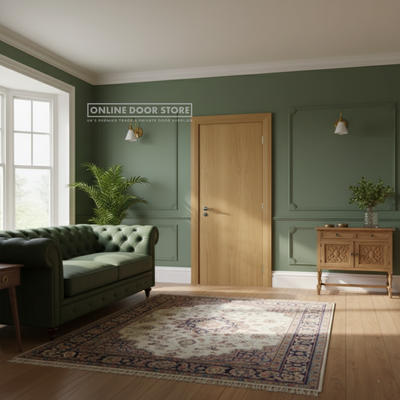 Deanta Flush Prefinished Oak FD30 Fire Door