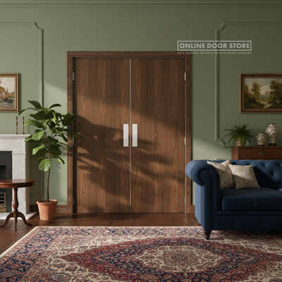 Deanta Flush Prefinished Walnut FD30 Fire Door