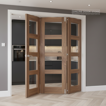 Deanta Folding System - Bifold Frame Kit Prefinished Walnut