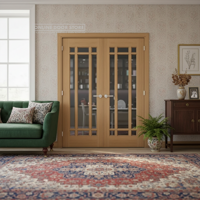 Deanta Kerry Unfinished Oak Bevelled Internal Glazed Door