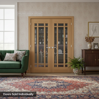 Deanta Kerry Unfinished Oak Bevelled Internal Glazed Door