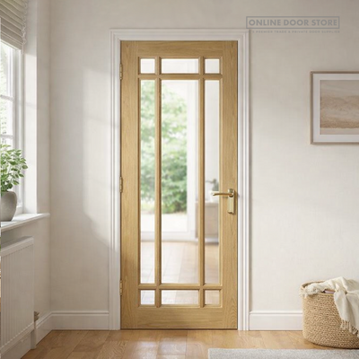 Deanta Kerry Unfinished Oak Bevelled Internal Glazed Door