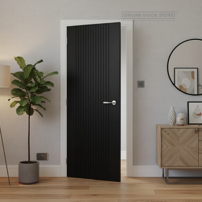 Deanta Malmo Pre-Finished Black FD30 Fire Door