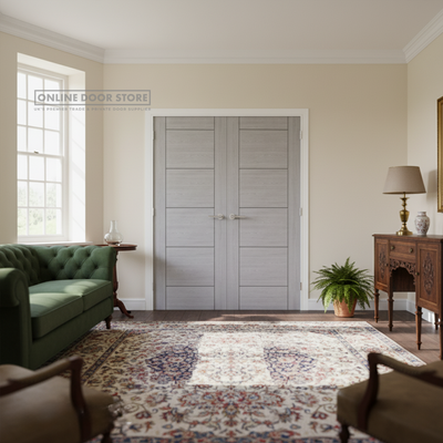 Deanta Montreal Light Grey Ash FD30 Fire Door