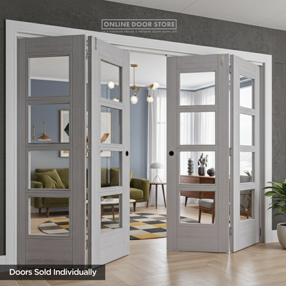 Deanta Montreal Light Grey Ash Internal Glazed Door