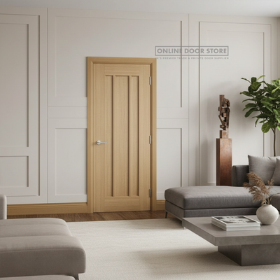 Deanta Norwich Unfinished Oak FD30 Fire Door