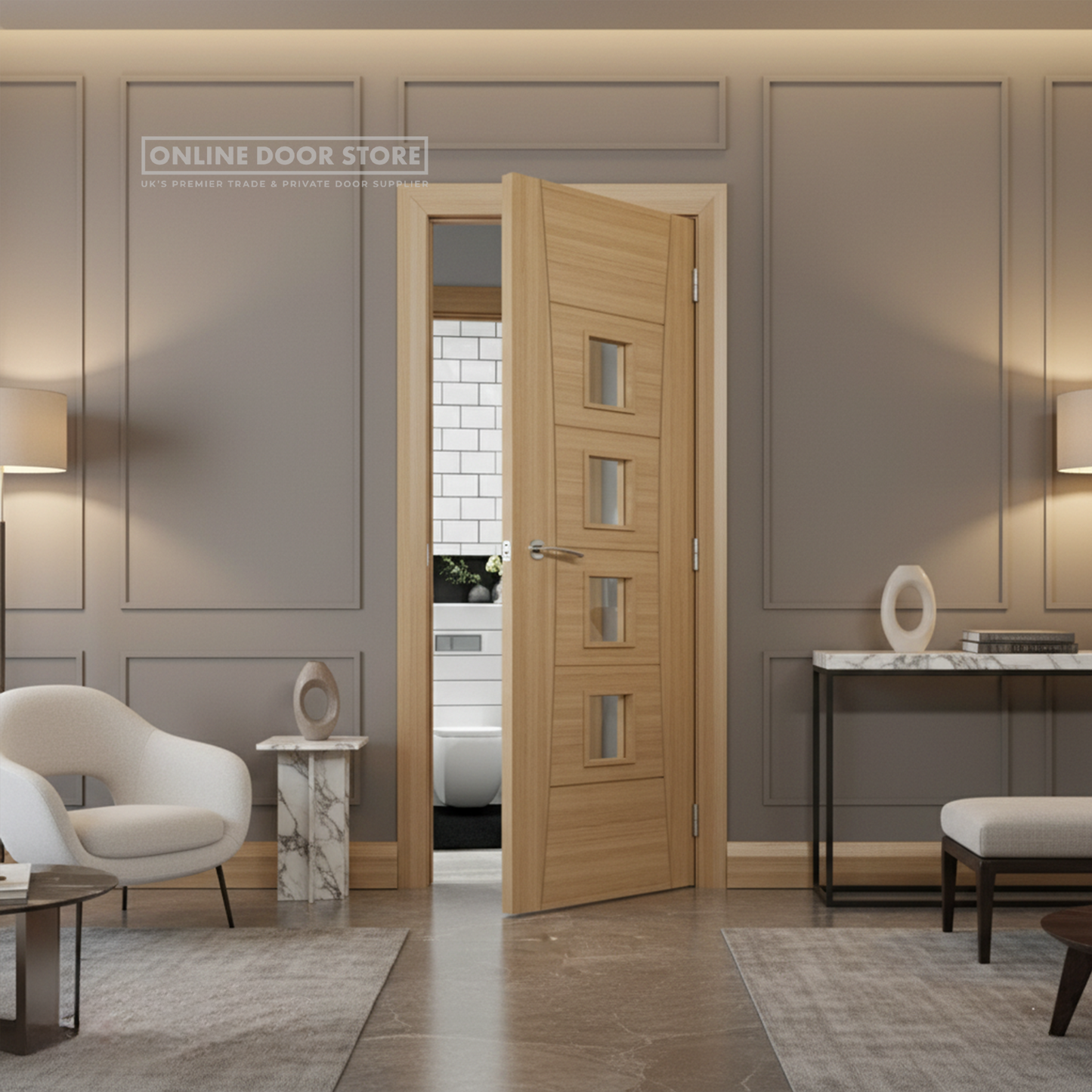 Deanta Pamplona Prefinished Oak Internal Glazed Door