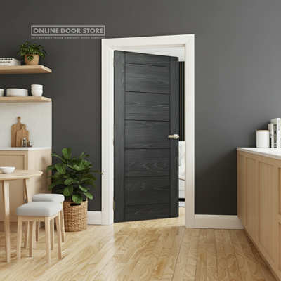 Deanta Pre-Finished Seville Brushed Black Oak Internal Door