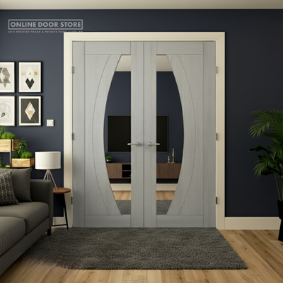 Deanta Ravello Light Grey Ash Internal Glazed Door