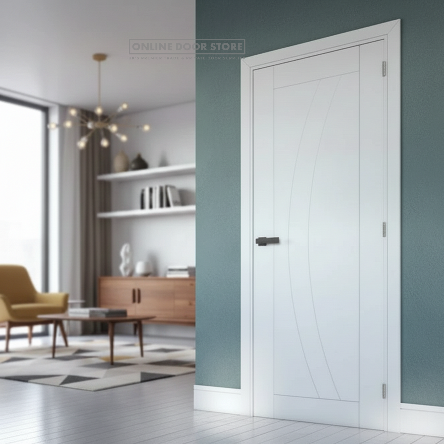 Deanta Ravello White Primed Internal FD30 Fire Door