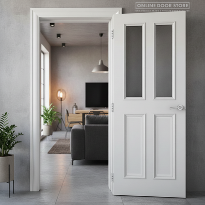 Deanta Rochester White Primed Internal Glazed Door