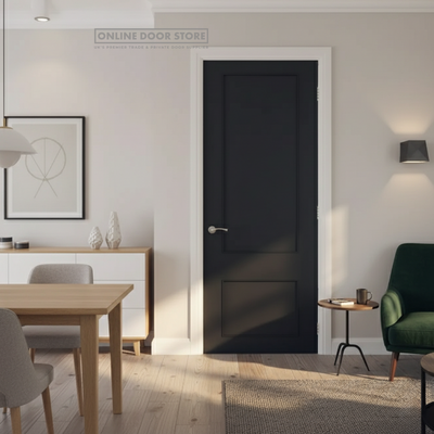 Deanta Sandringham Black Pre-Finished FD30 Fire Door