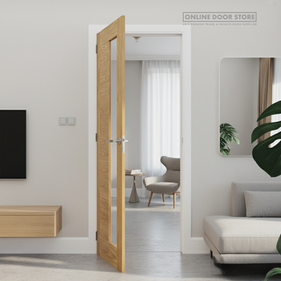 Deanta Seville Prefinished Oak Internal Glazed Door (1SL)