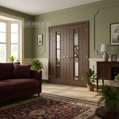 Deanta Seville Prefinished Walnut Internal Glazed Door