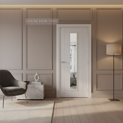 Deanta Seville White Primed Internal Glazed Door
