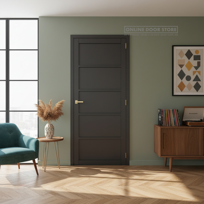 Deanta Shoreditch Pre-Finished Black Internal Door