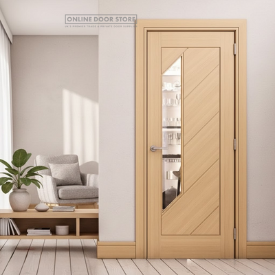 Deanta Torino Pre-Finished Oak FD30 Glazed Fire Door