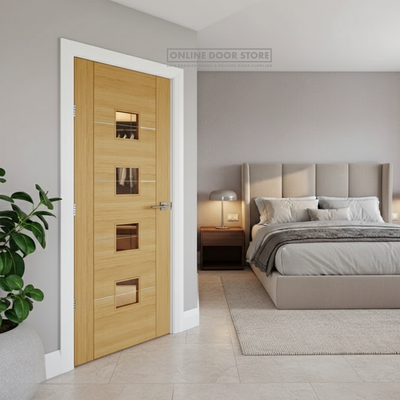 Deanta Valencia Prefinished Oak Internal Glazed Door
