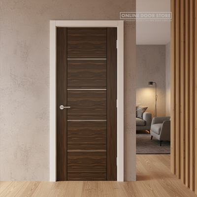 Deanta Valencia Prefinished Walnut FD30 Fire Door
