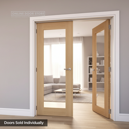 Deanta Walden Unfinished Oak Internal Glazed Door