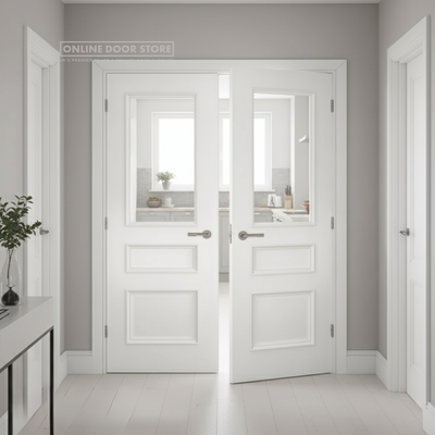Deanta Windsor White Primed Bevelled Internal Glazed Door