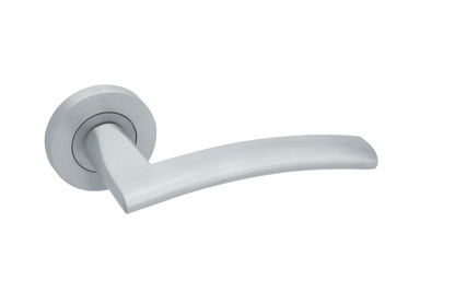 LPD Ironmongery Genoa Satin Chrome Tone Handle Hardware Privacy Pack