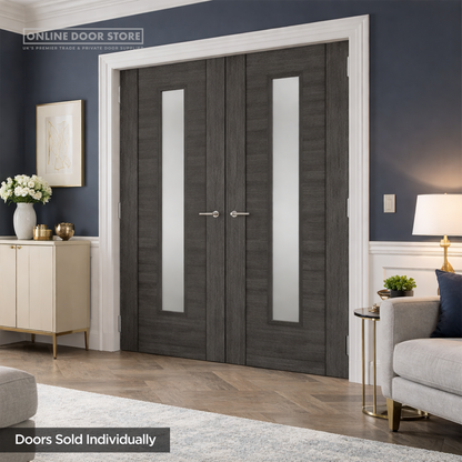 JB Kind Alabama Dark Grey Laminated Internal Glazed Door