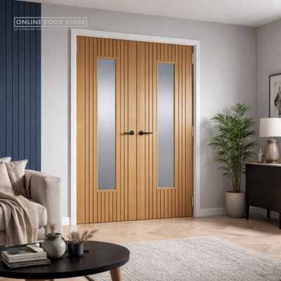 JB Kind Aria Oak Laminated Internal Glazed Door