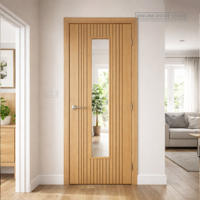 JB Kind Aria Oak Laminated Internal Glazed Door