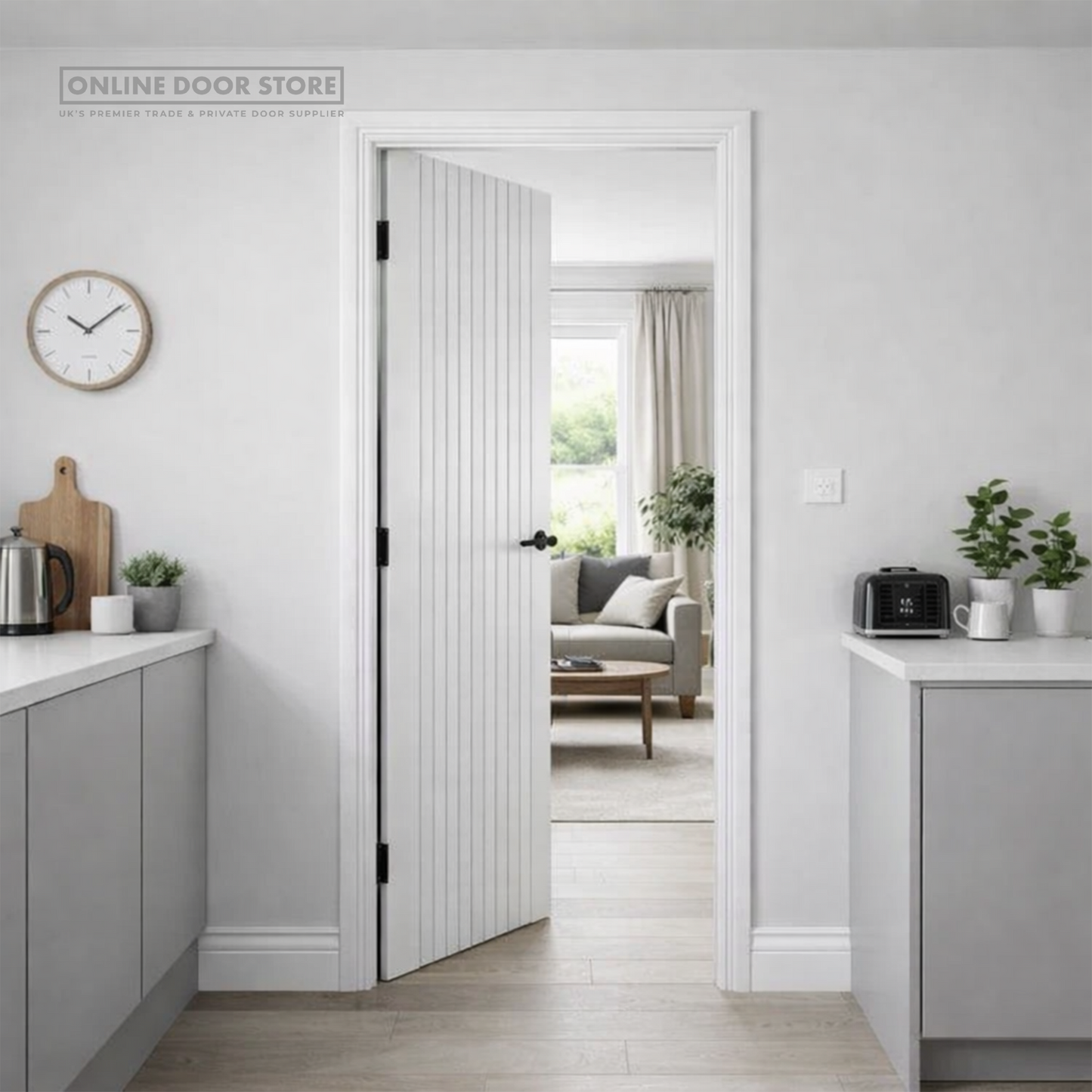 JB Kind Aria White Primed Internal Door