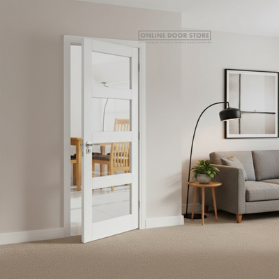 JB Kind Cayman White Clear Internal Glazed Door