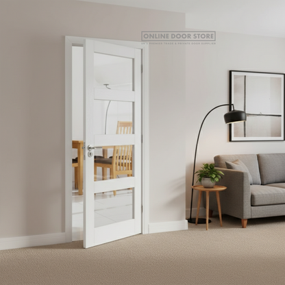 JB Kind Cayman White Clear Internal Glazed Door
