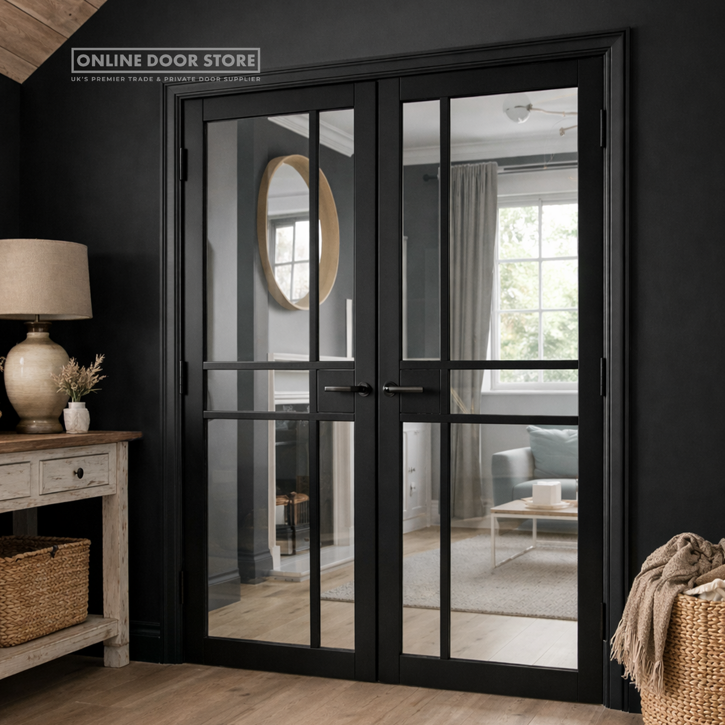 JB Kind City Black Internal Glazed Door