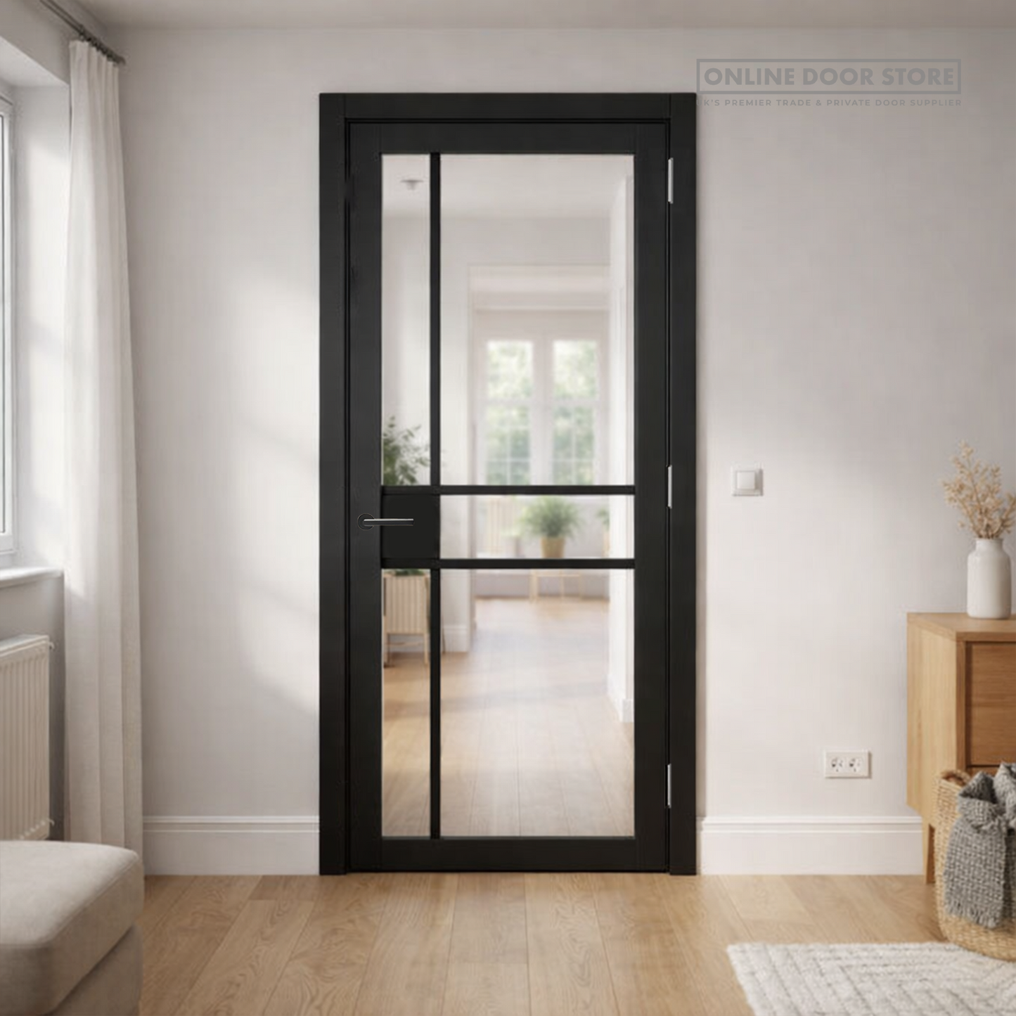 JB Kind City Black Internal Glazed Door