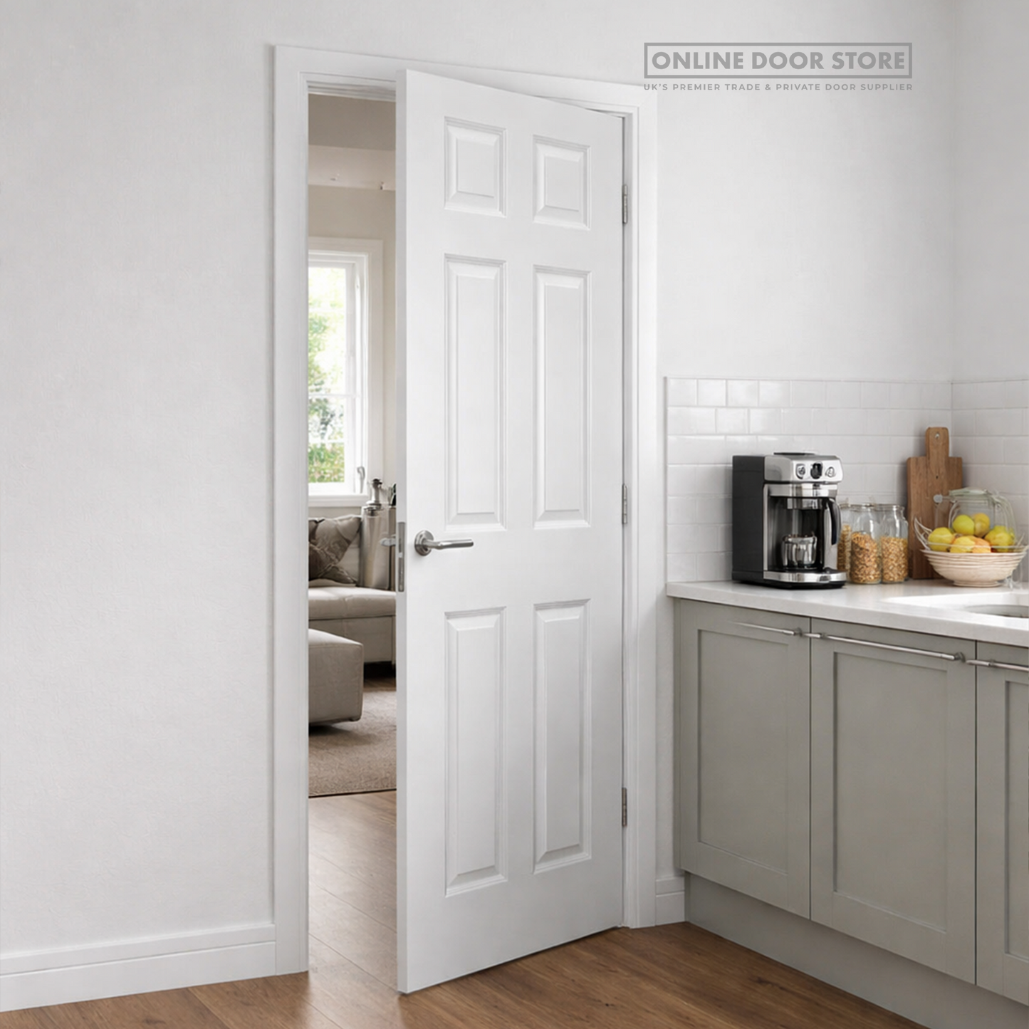 JB Kind Colonist Smooth Moulded Panel FD30 Fire Door