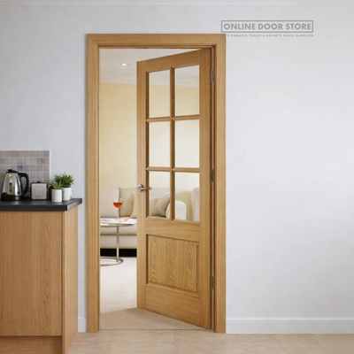 JB Kind Dove Oak Internal Glazed Door