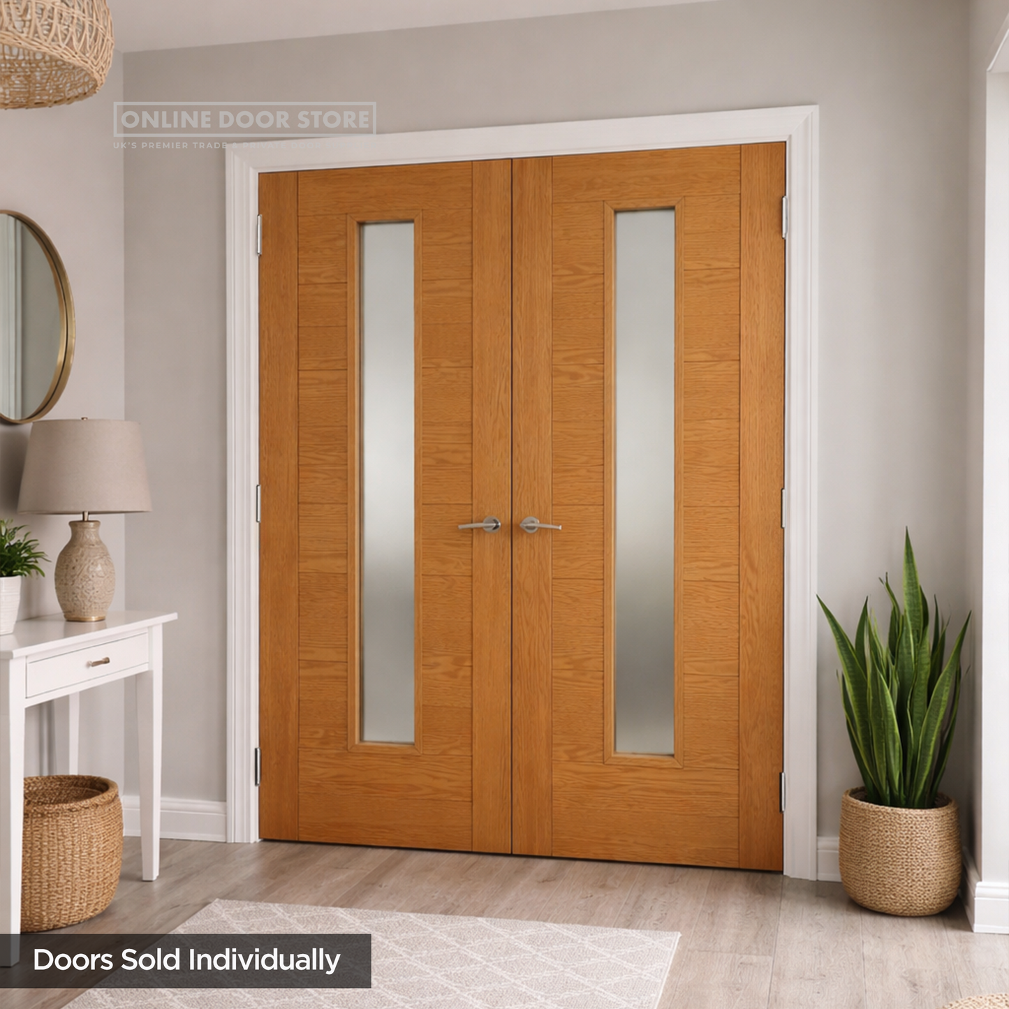 JB Kind Emral Oak Clear Internal Glazed Door